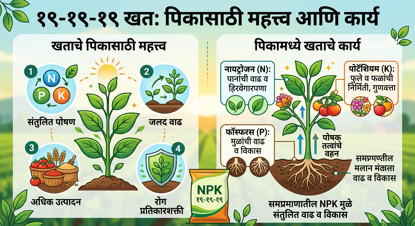 19-19-19 हे खत पिकासाठी किती महत्त्वाचं व काय काम करतं?