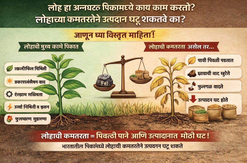 लोह पिकामध्ये काय काम करतो?