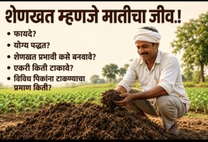शेणखत चे फायदे काय व एकरी शेणखत किती टाकावे?